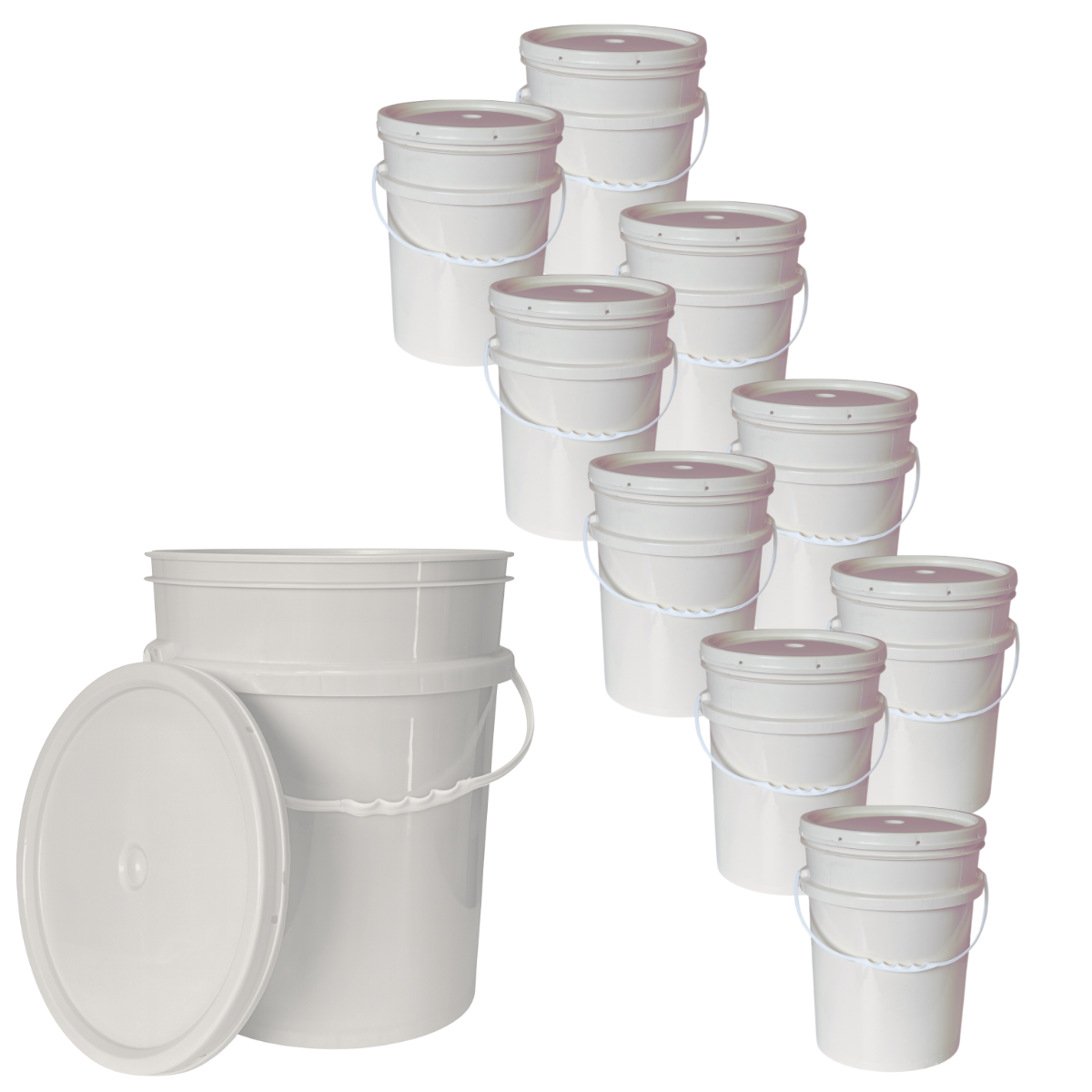 BALDE PLASTICO ECONOMICO 20L X10