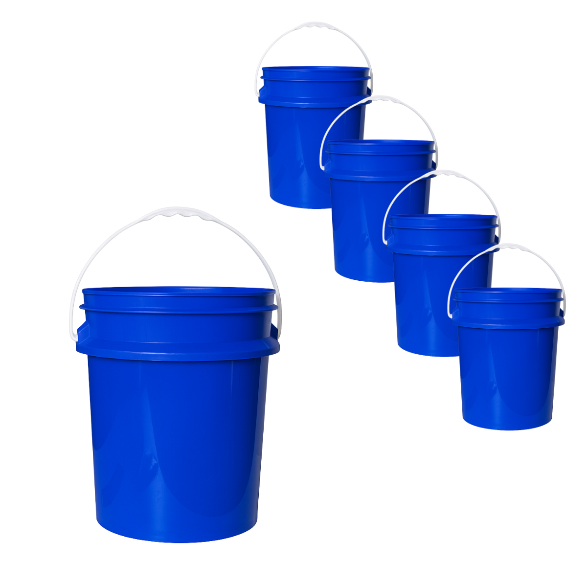 BALDE PLASTICO SIN TAPA 20L X5