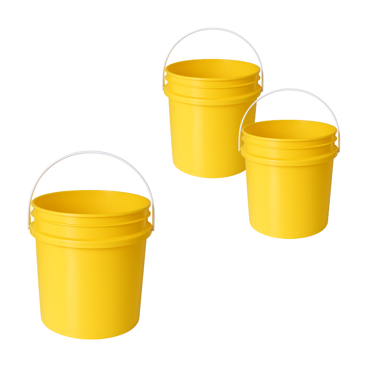 BALDE PLASTICO SIN TAPA 10L X3