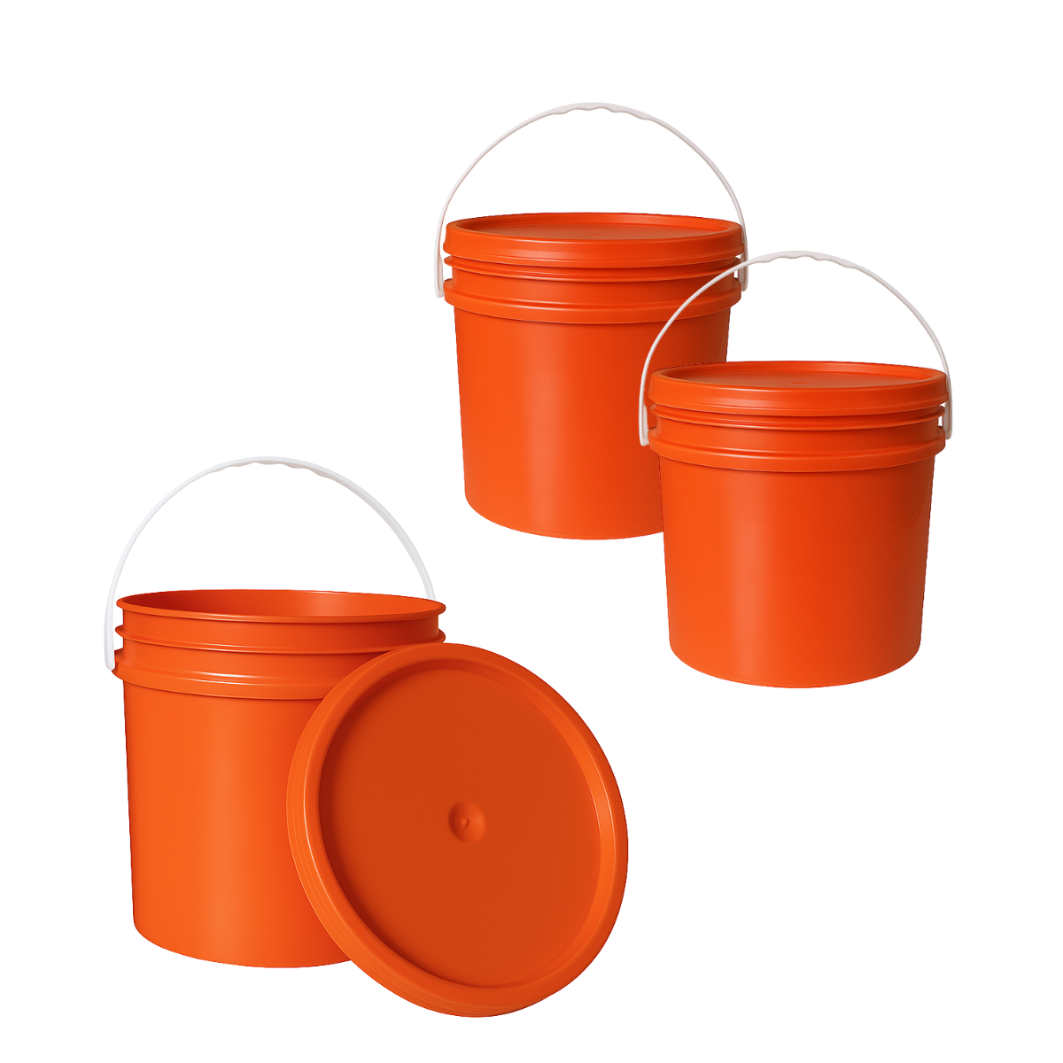 BALDE PLASTICO 10L X3