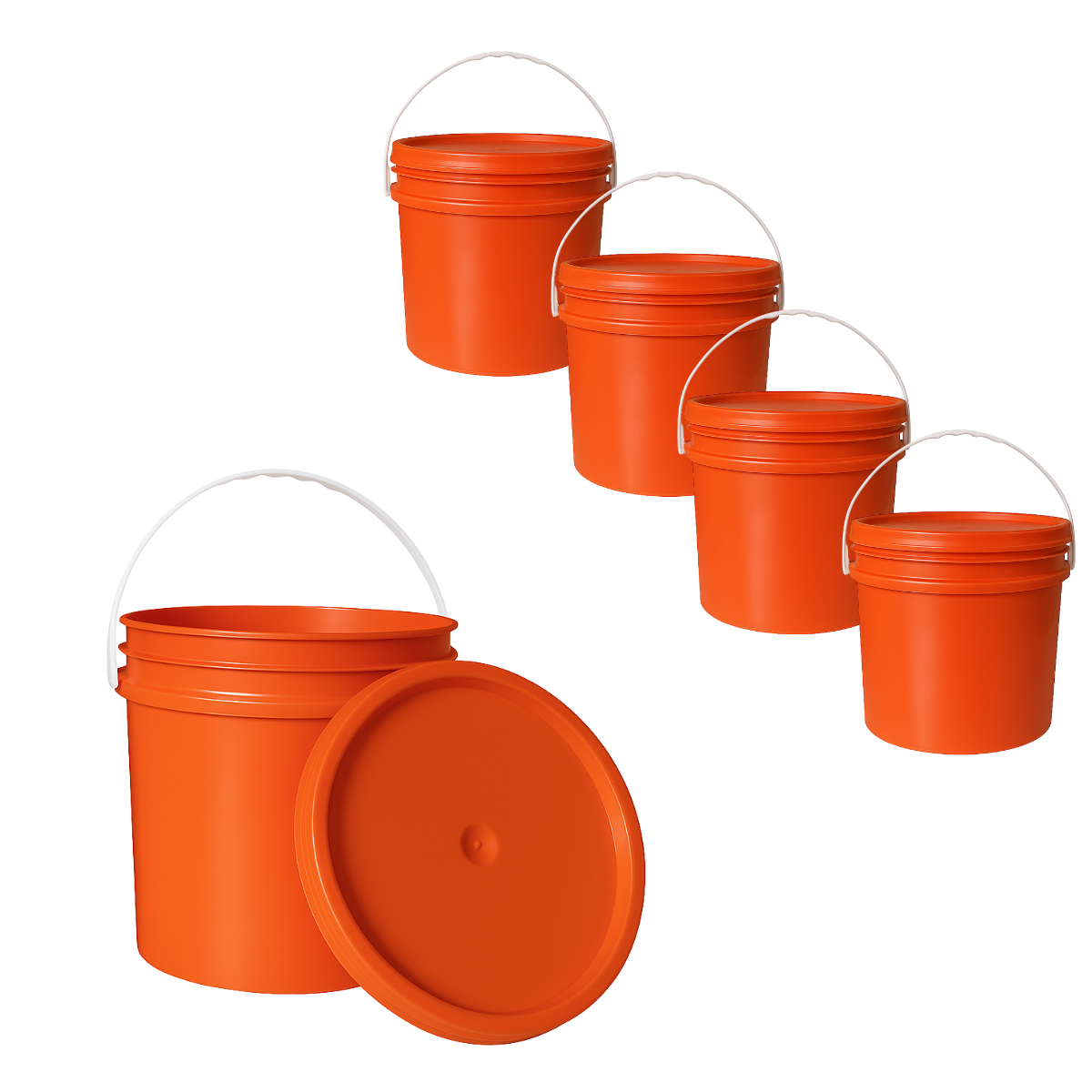 BALDE PLASTICO 10L X5