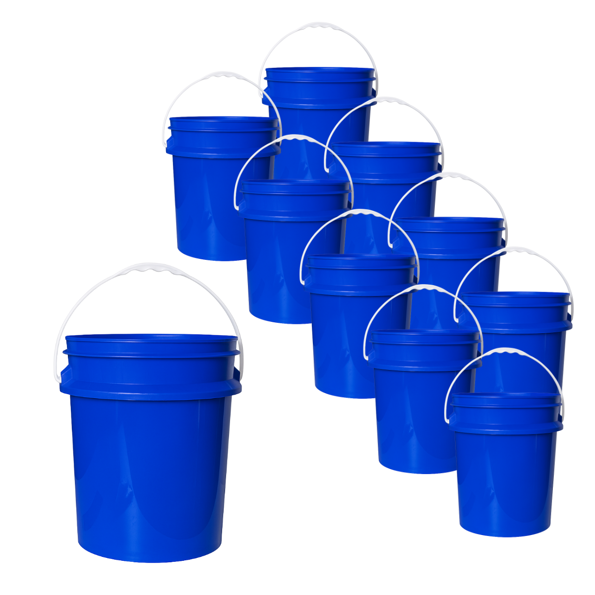 BALDE PLASTICO SIN TAPA 20L X10