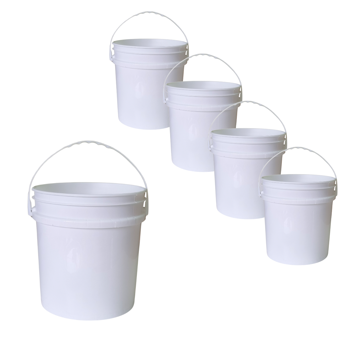 BALDE PLASTICO SIN TAPA 10L X5