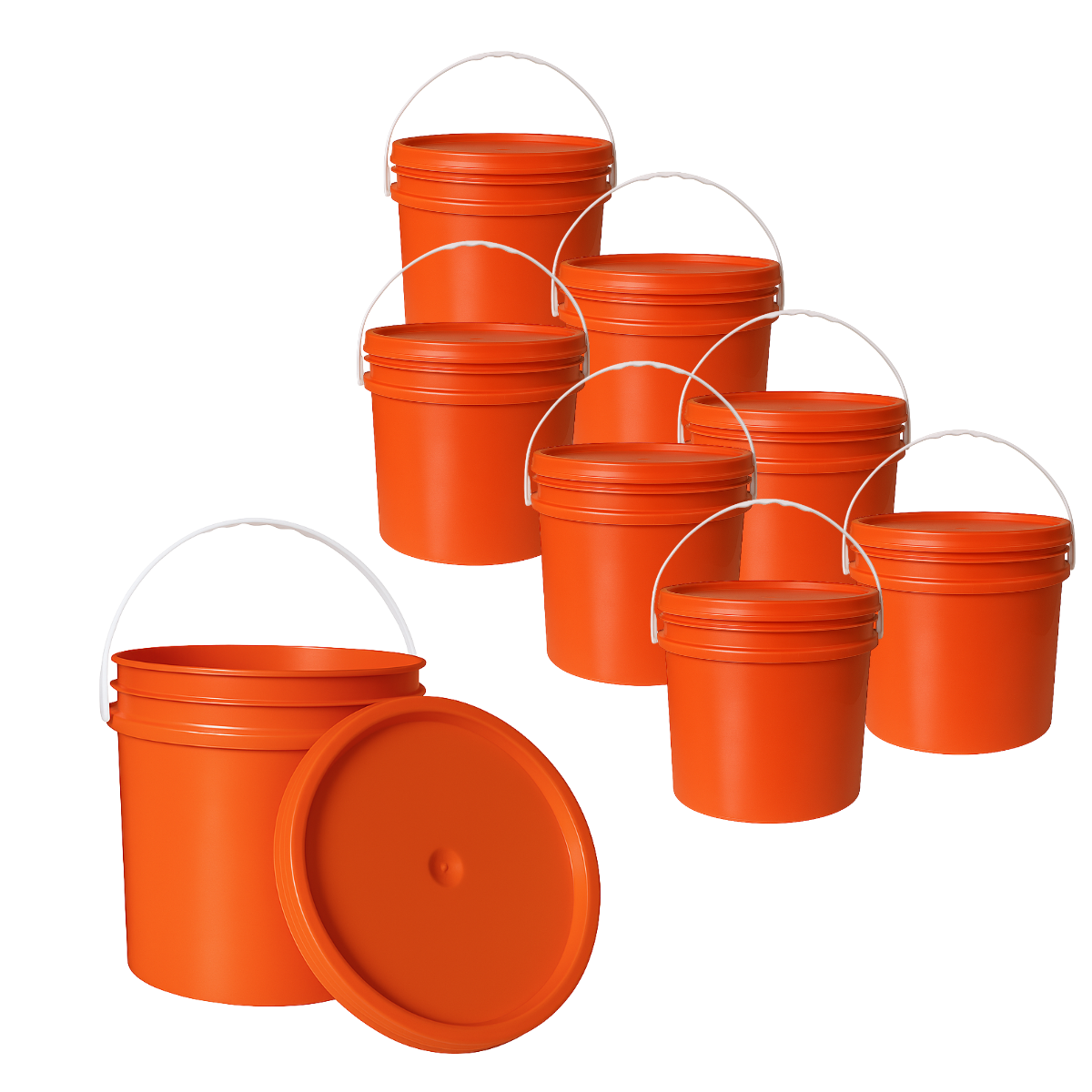 BALDE PLASTICO 10L X8