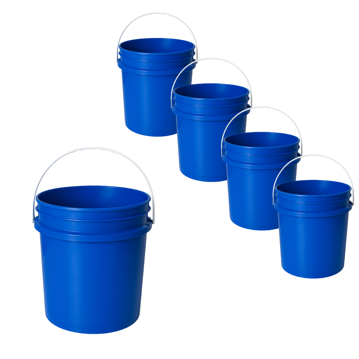 BALDE PLASTICO SIN TAPA 10L X5