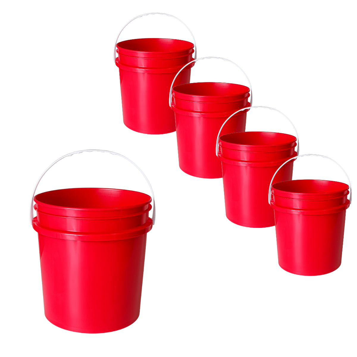 BALDE PLASTICO SIN TAPA 10L X5