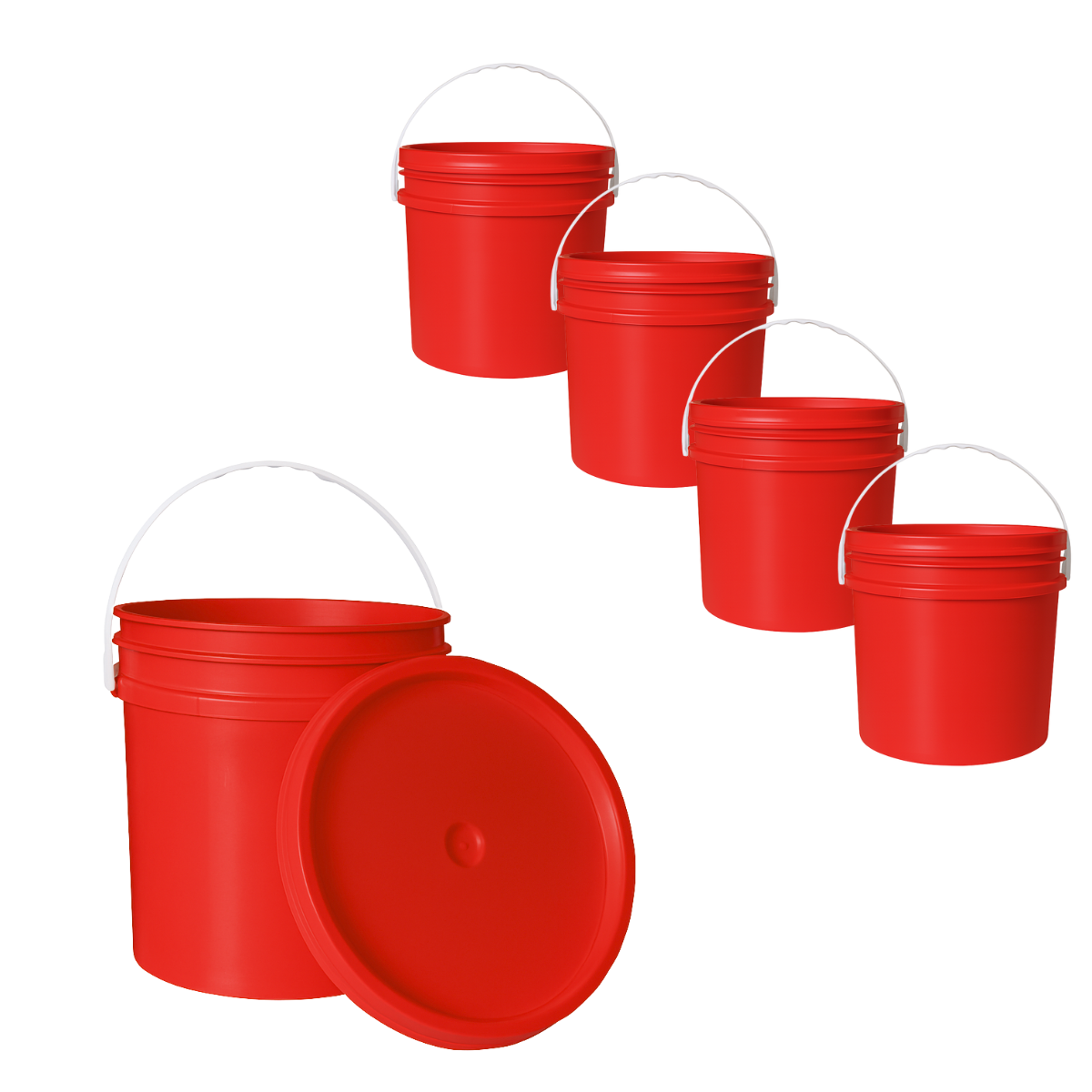 BALDE PLASTICO 10L X5