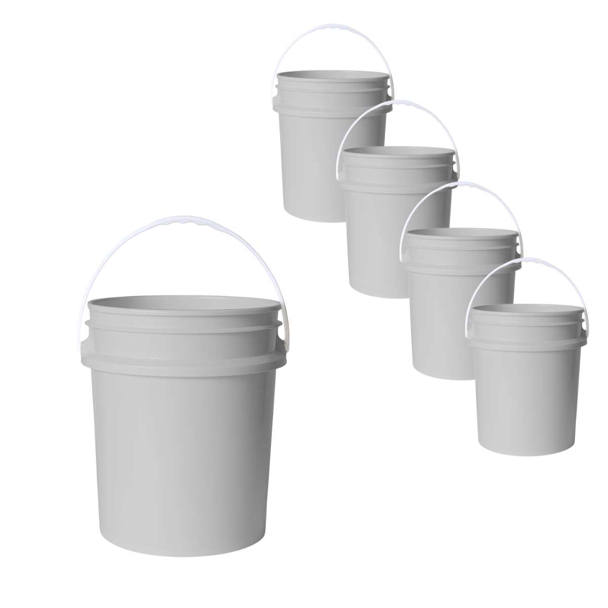 BALDE PLASTICO ECONOMICO SIN TAPA  20L X5