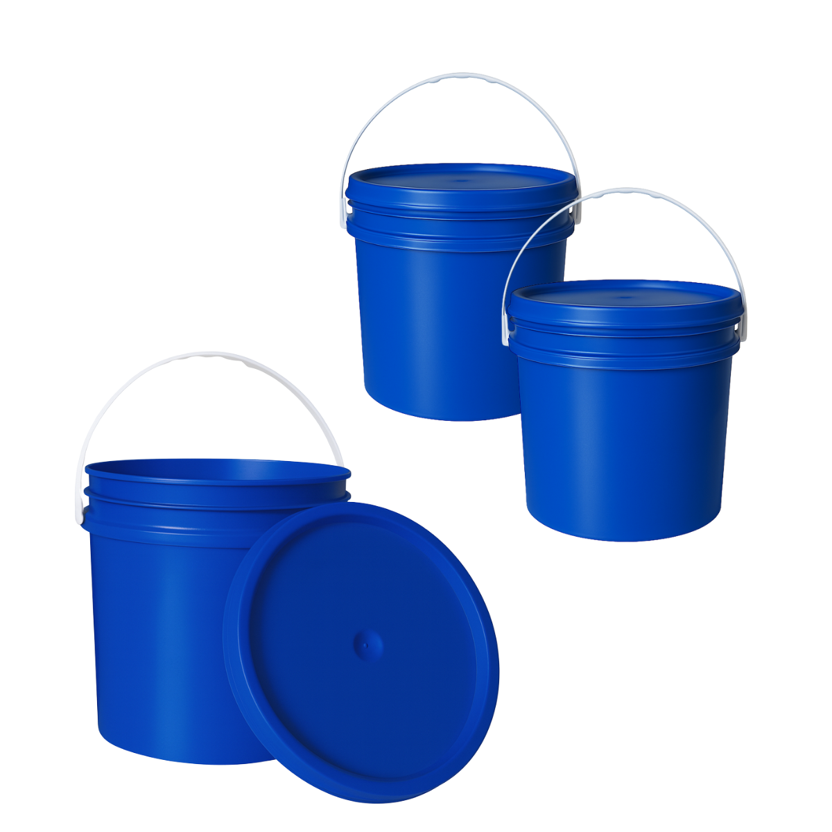 BALDE PLASTICO 10L X3