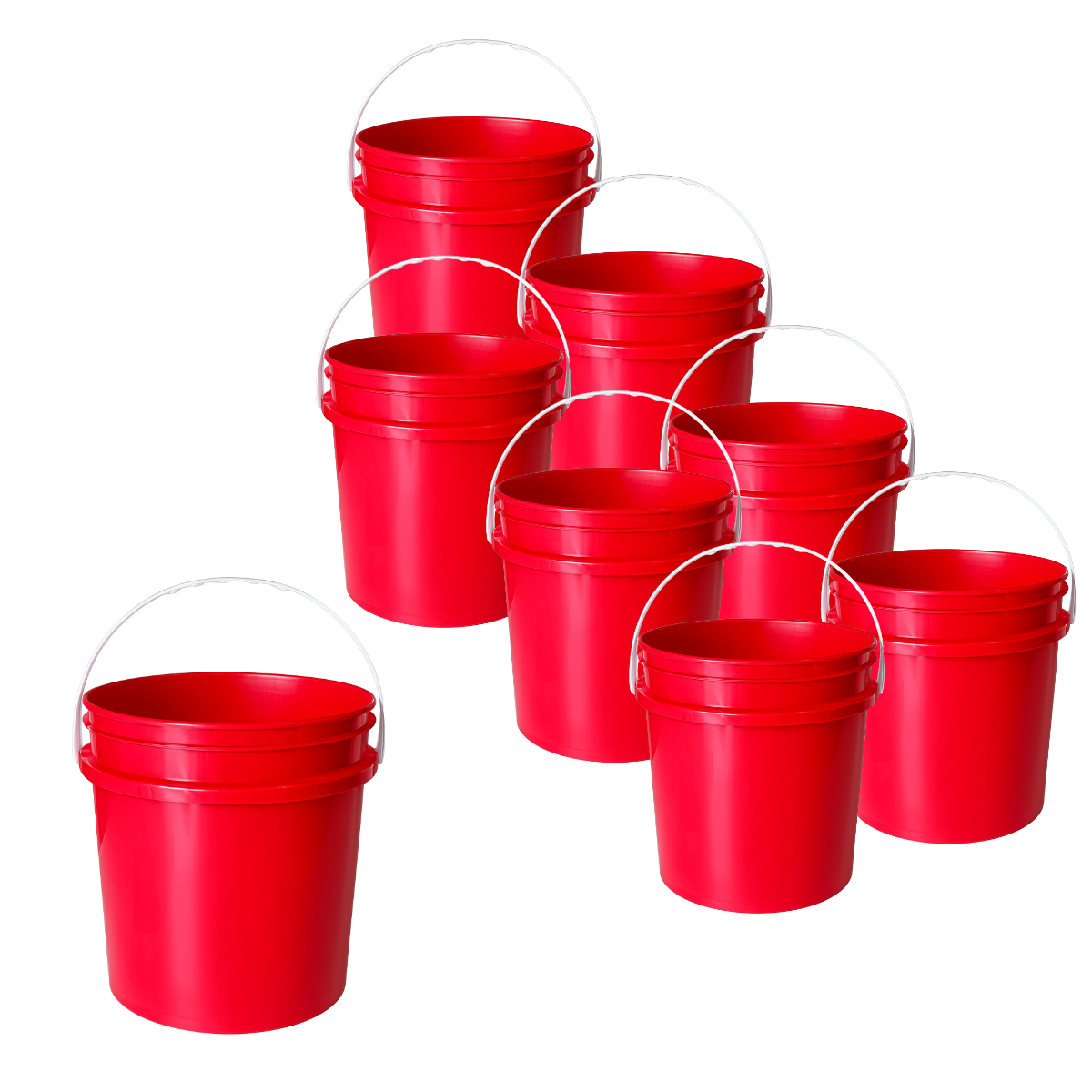 BALDE PLASTICO SIN TAPA 10L X8