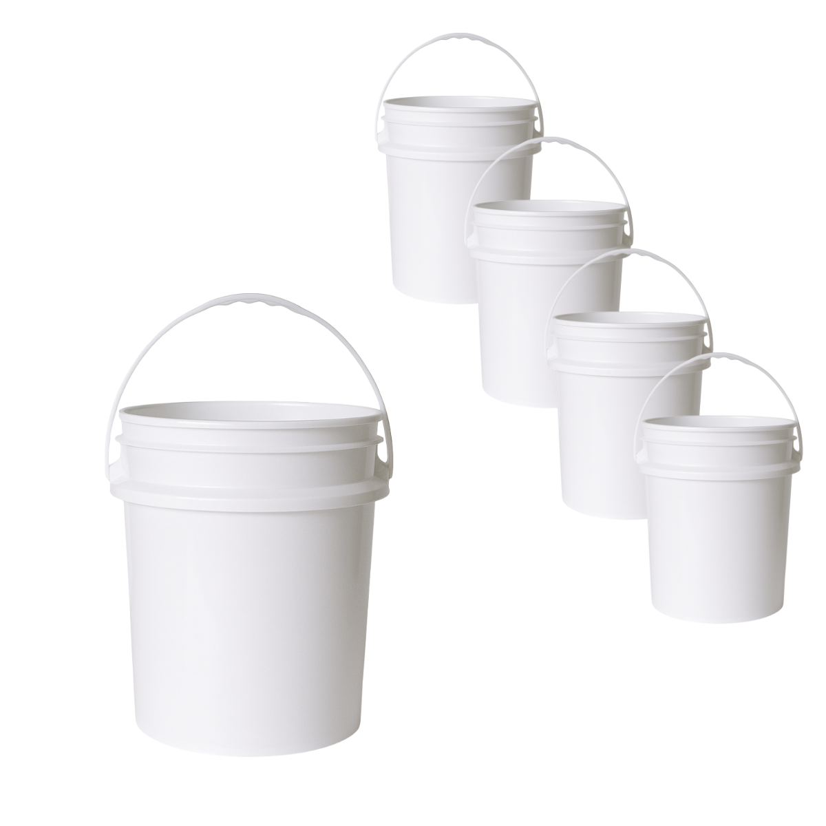 BALDE PLASTICO SIN TAPA 20L X5