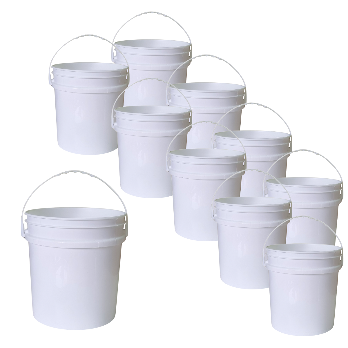 BALDE PLASTICO SIN TAPA 10L X10