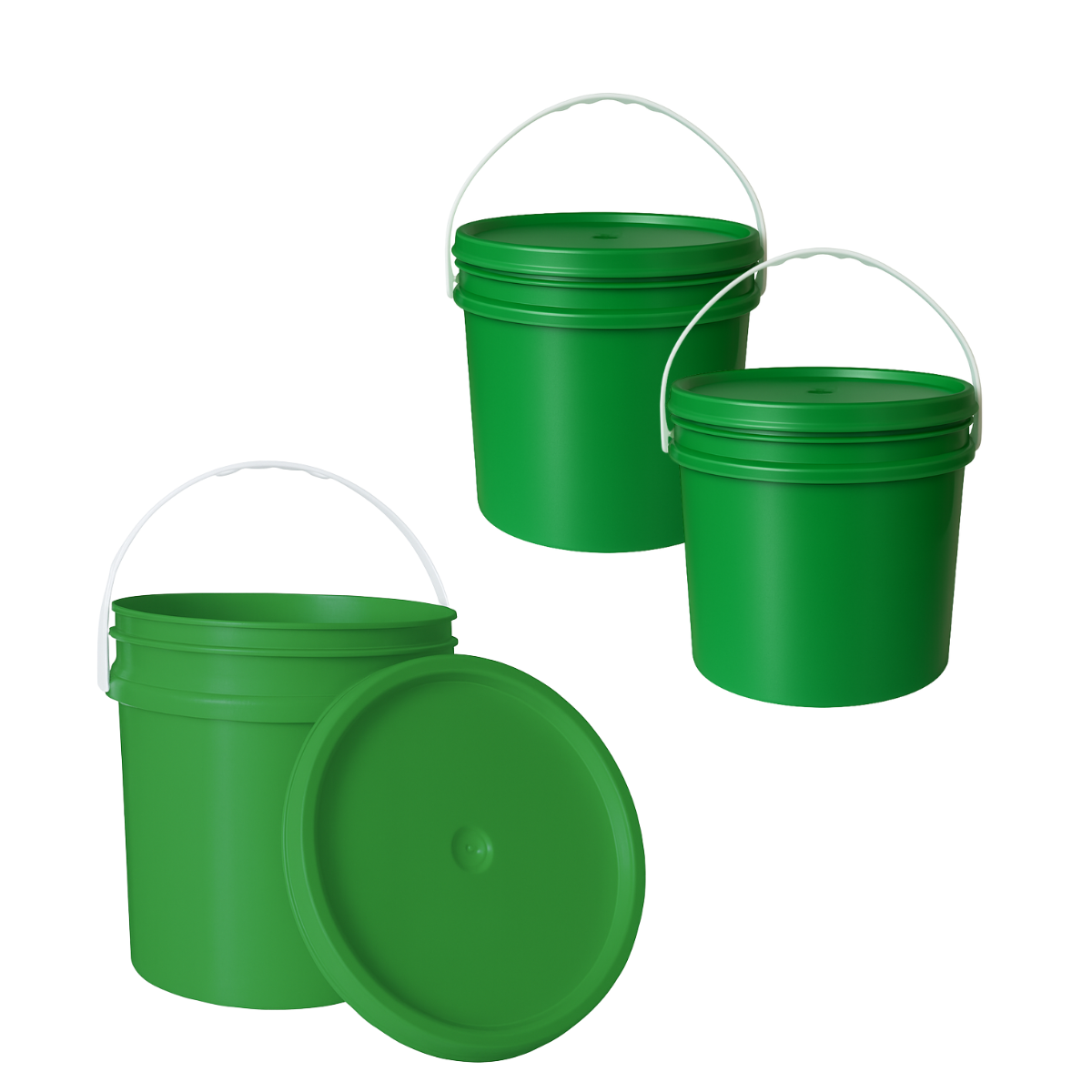 BALDE PLASTICO 10L X3