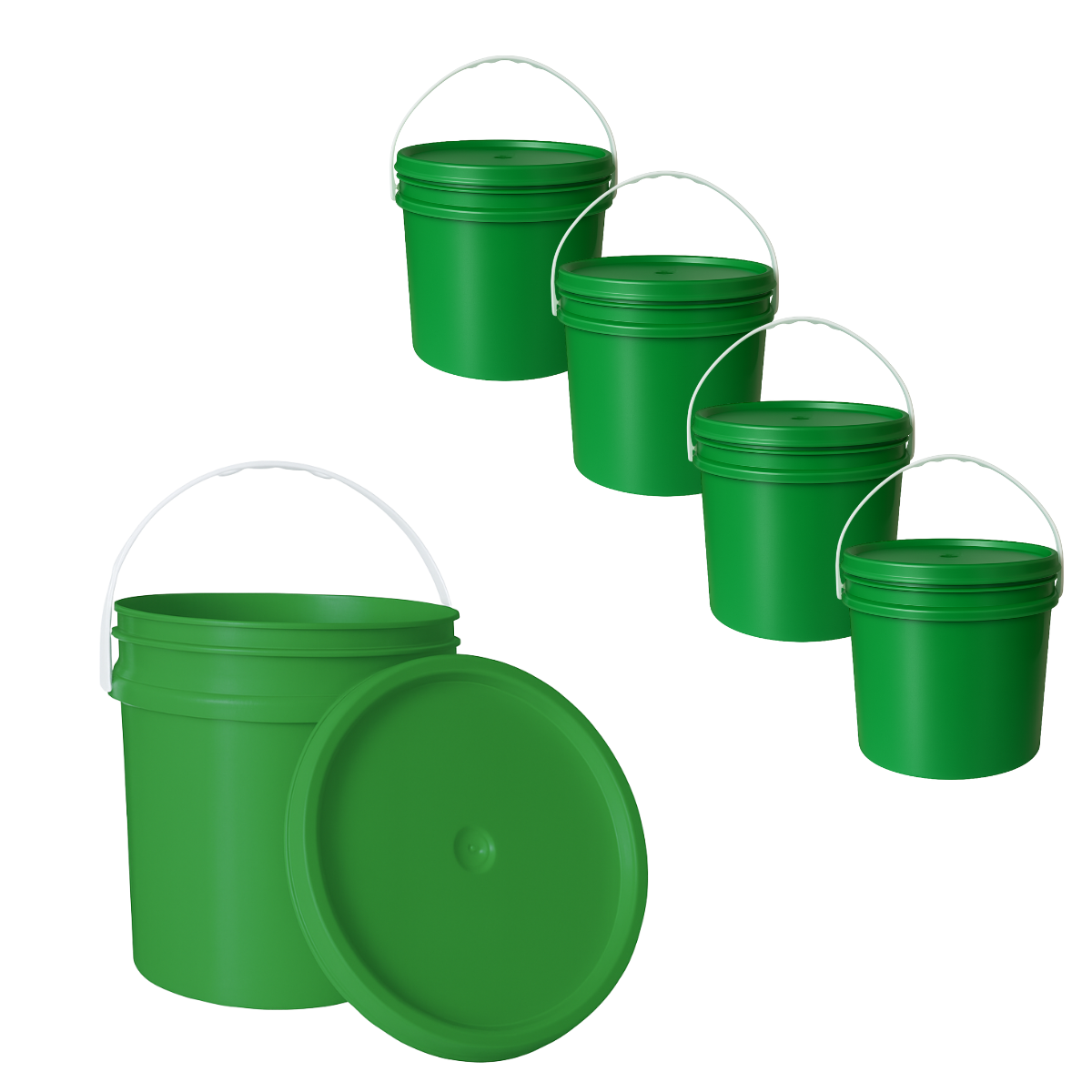 BALDE PLASTICO 10L X5