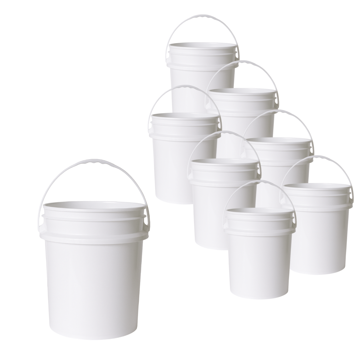 BALDE PLASTICO SIN TAPA 20L X8