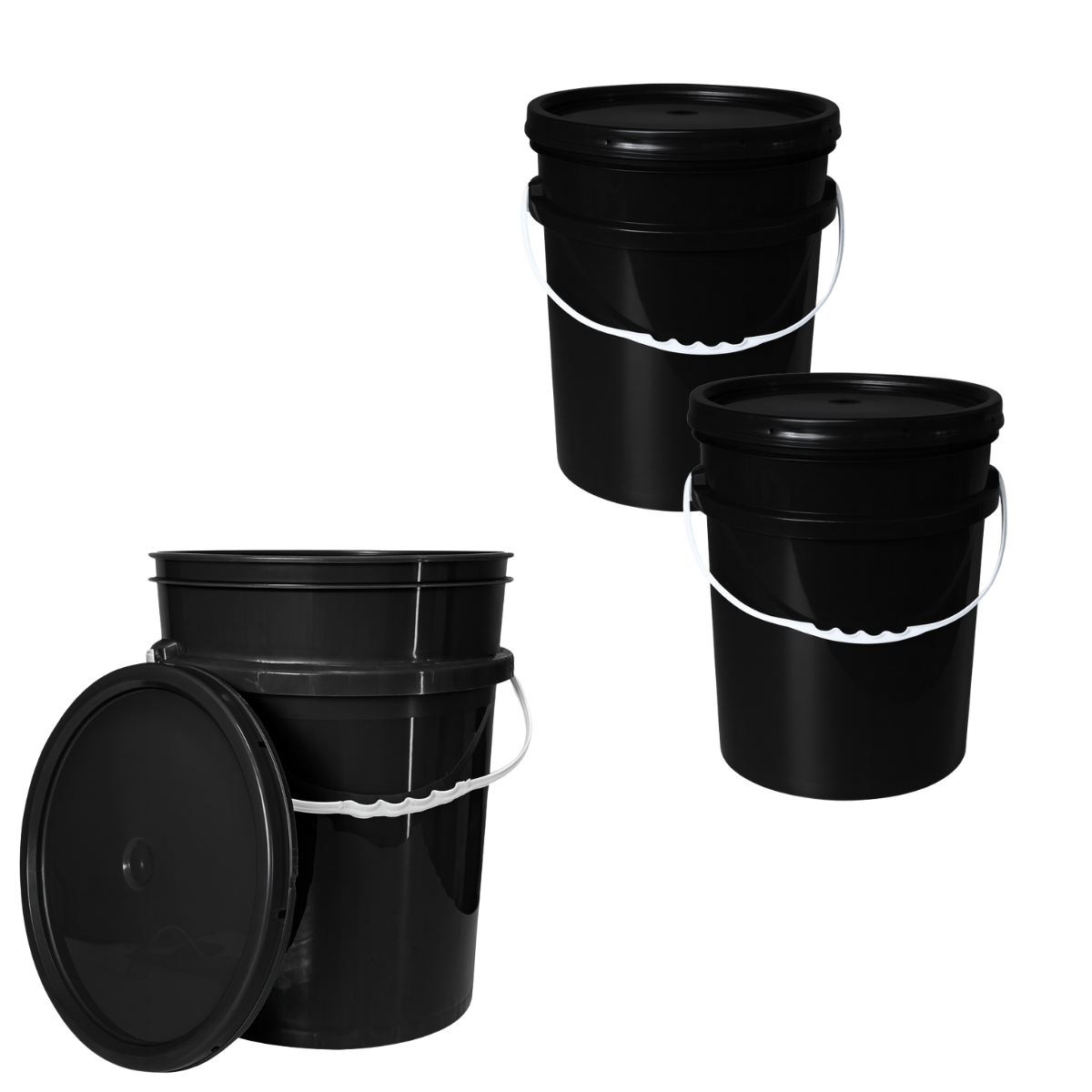 BALDE PLASTICO ECONOMICO 20L X3