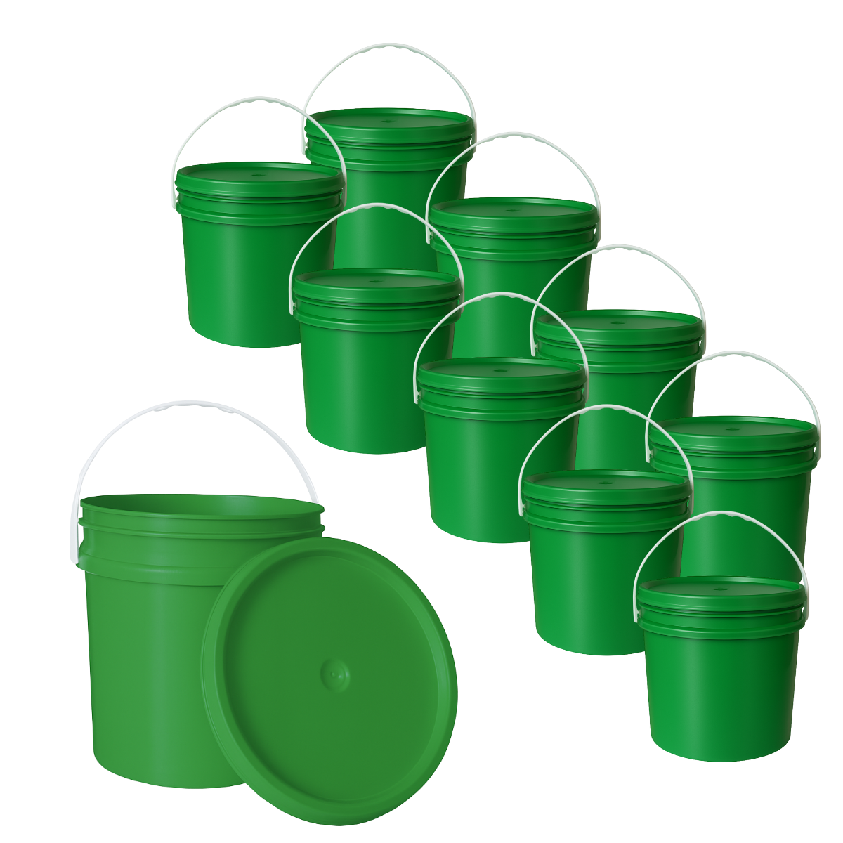 BALDE PLASTICO 10L X10