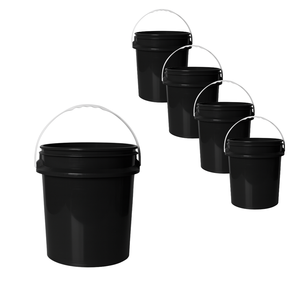 BALDE PLASTICO ECONOMICO SIN TAPA  20L X5