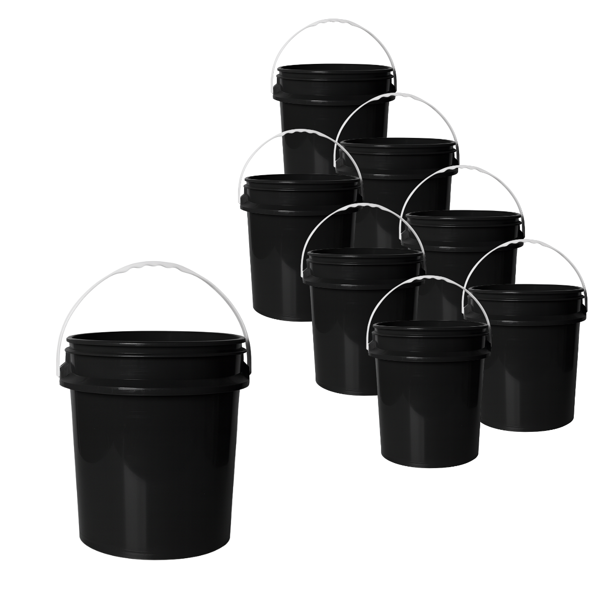 BALDE PLASTICO ECONOMICO SIN TAPA  20L X8