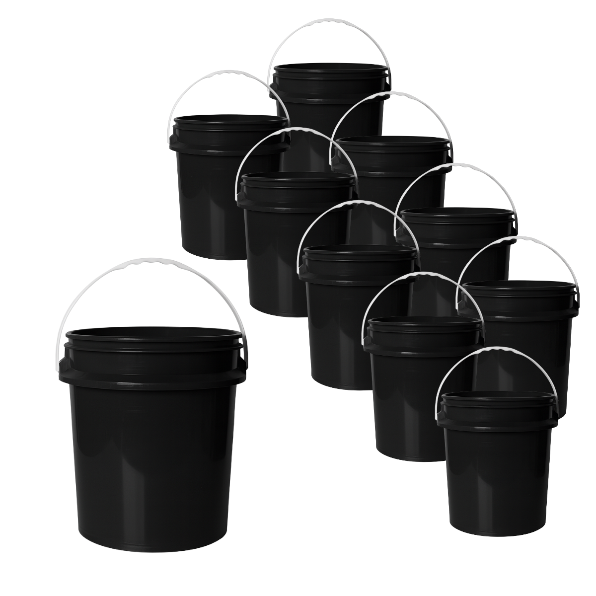 BALDE PLASTICO ECONOMICO SIN TAPA  20L X10