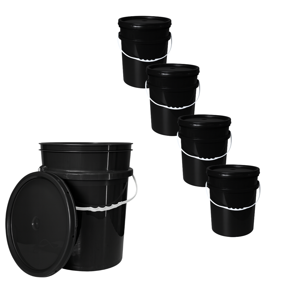 BALDE PLASTICO ECONOMICO 20L X5