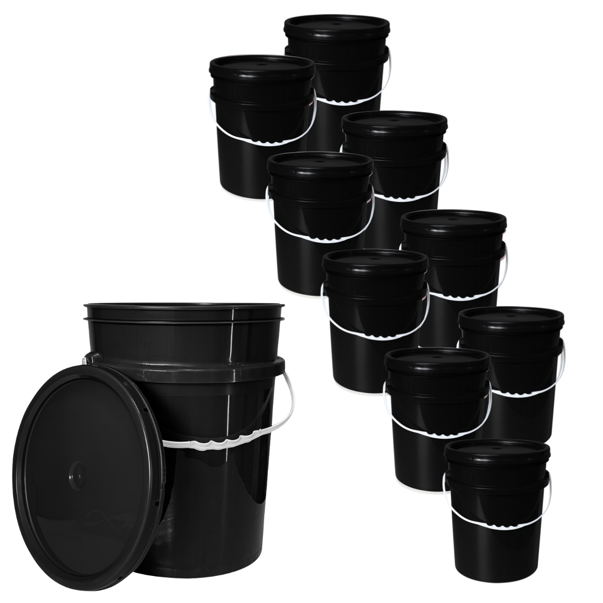 BALDE PLASTICO ECONOMICO 20L X10