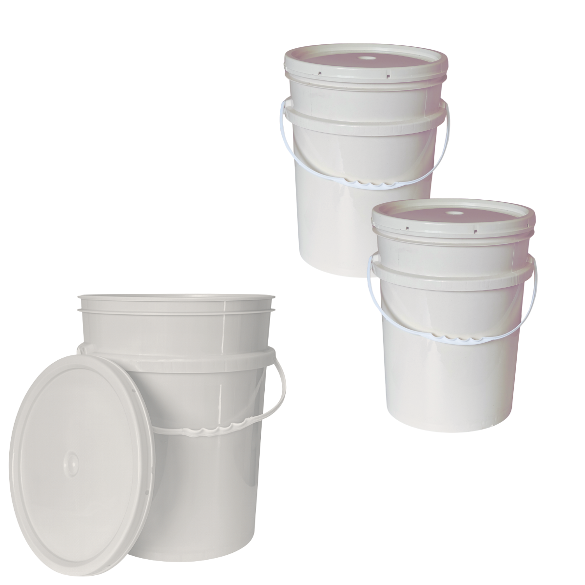 BALDE PLASTICO ECONOMICO 20L X3