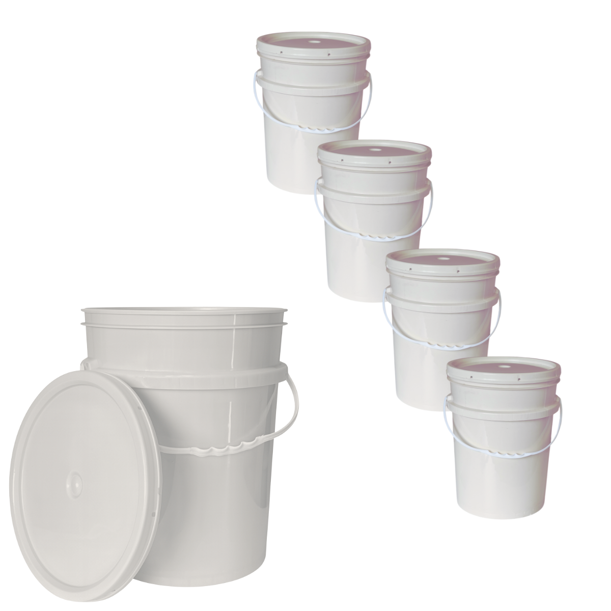 BALDE PLASTICO ECONOMICO 20L X5