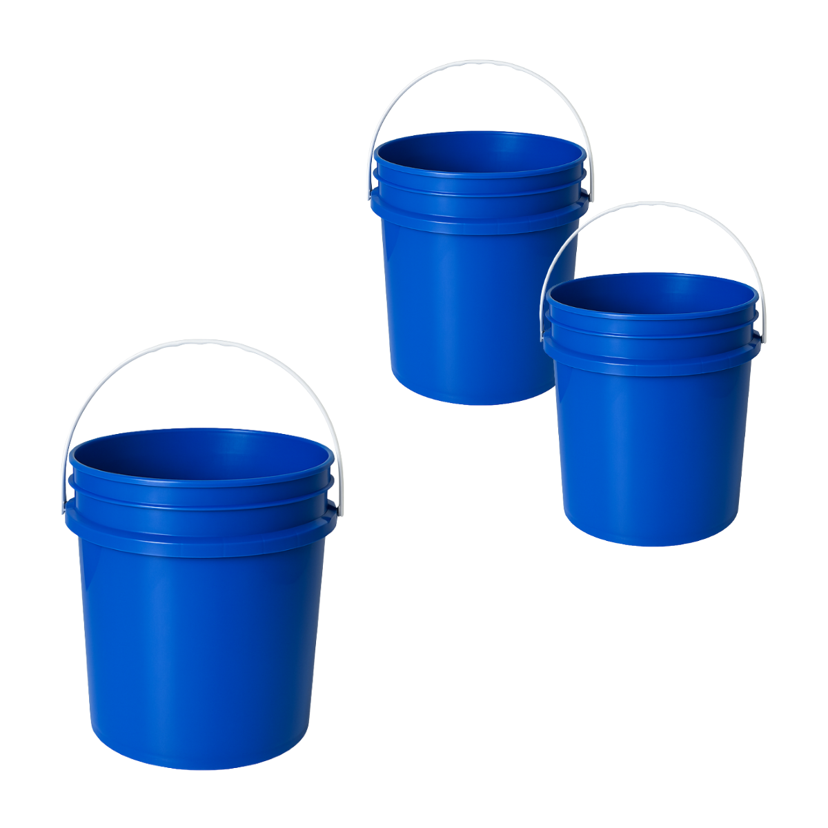 BALDE PLASTICO SIN TAPA 10L X3