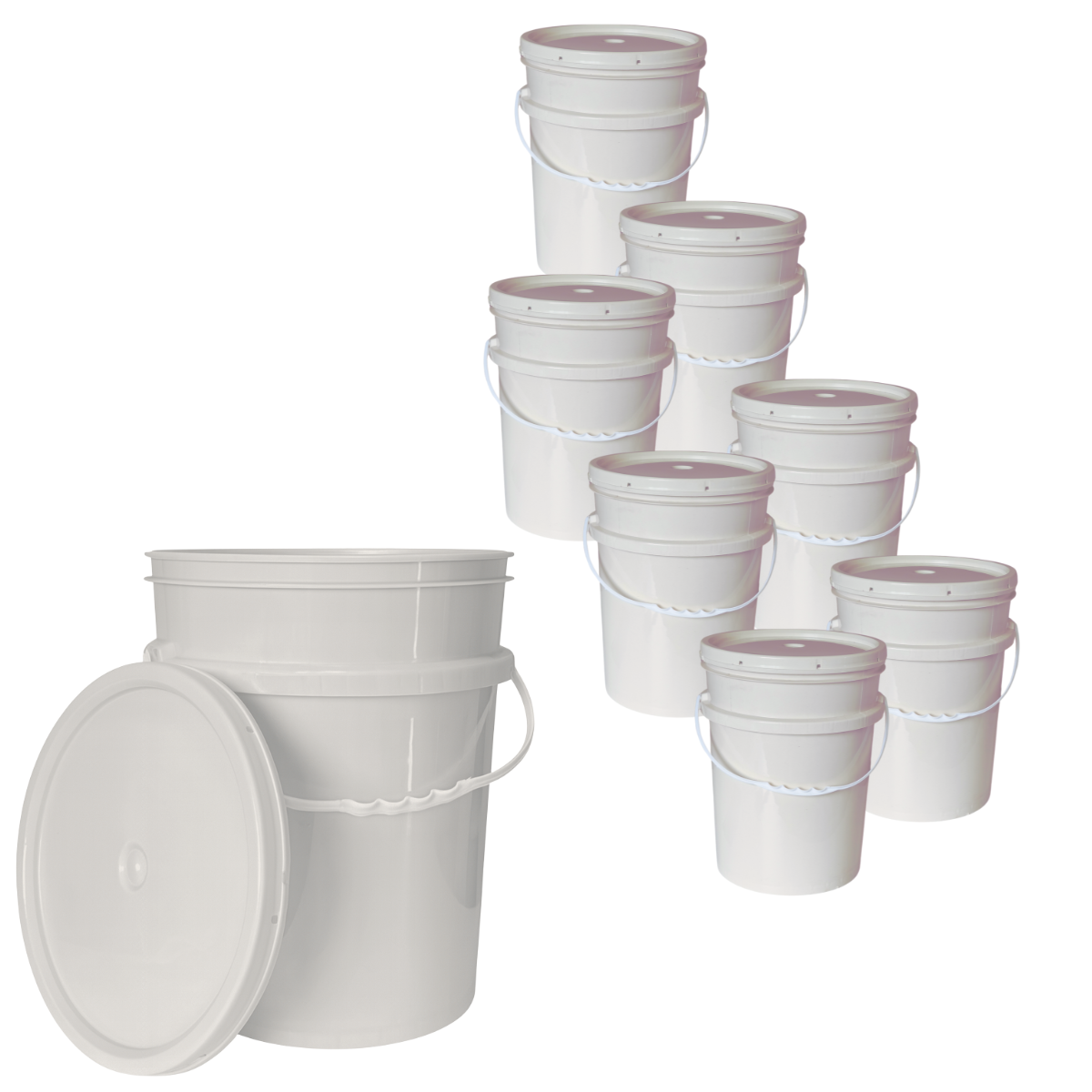 BALDE PLASTICO ECONOMICO 20L X8