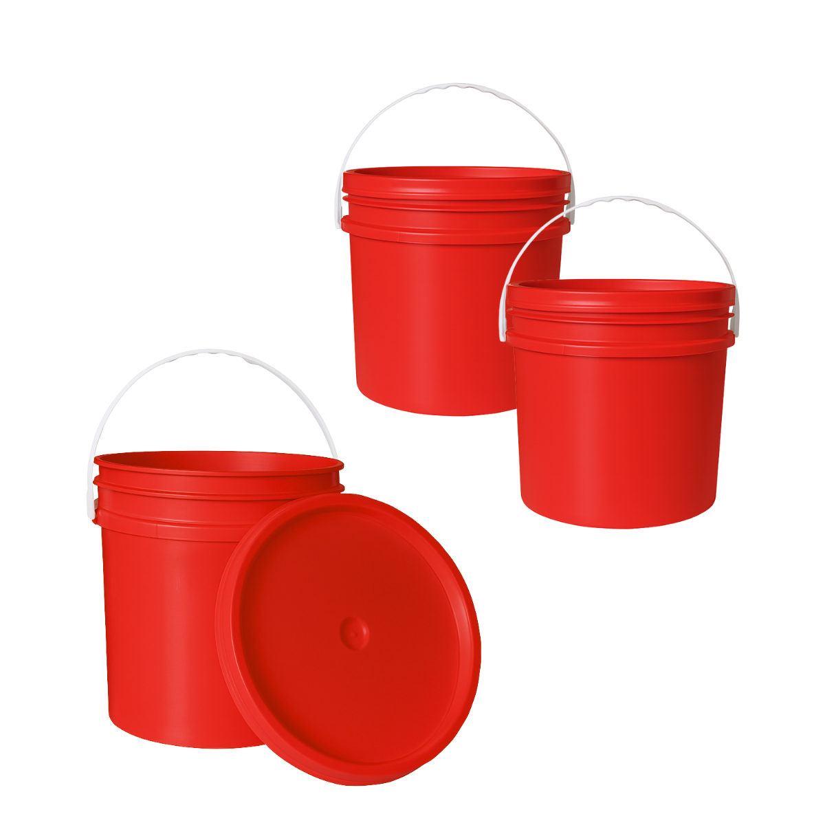 BALDE PLASTICO 10L X3